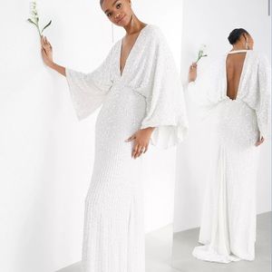 ASOS EDITION Ciara sequin kimono sleeve wedding dress